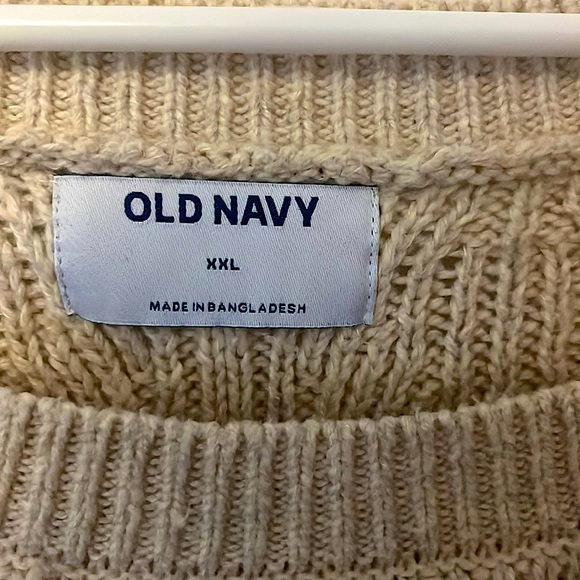 Old Navy Knit Cream Sweater XXL - Picture 3 of 5